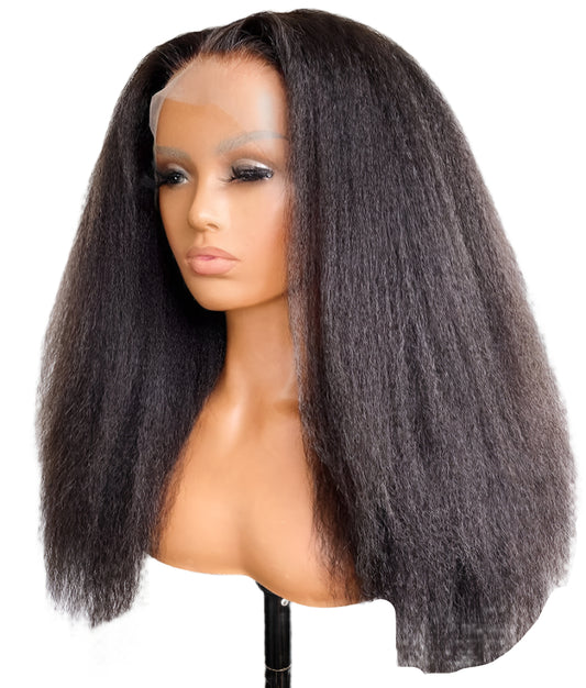 Kinky Straight Closure Wigs (2x6)
