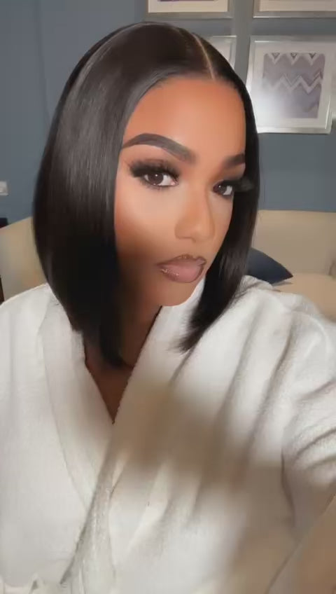 10" Straight HD Lace Bob Wig (13 x 4, 180% Density)