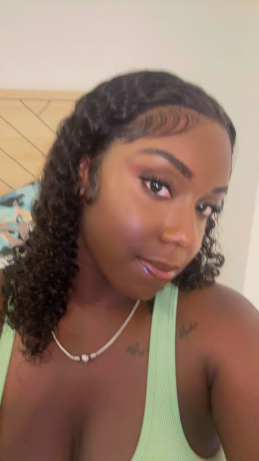14" Deep Curly (HD or Transparent) Lace Wig (13 x 4, 180% Density)