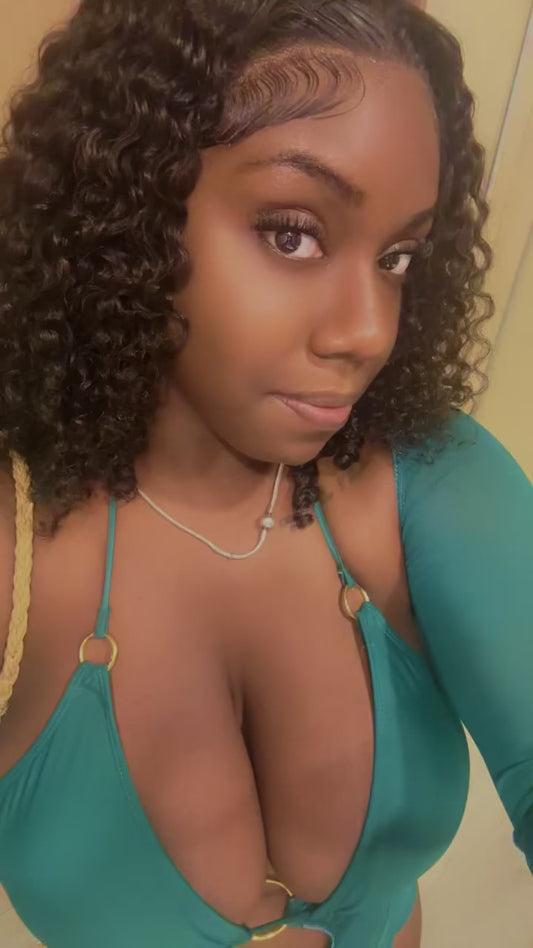 14" Deep Curly (HD or Transparent) Lace Wig (13 x 4, 180% Density)